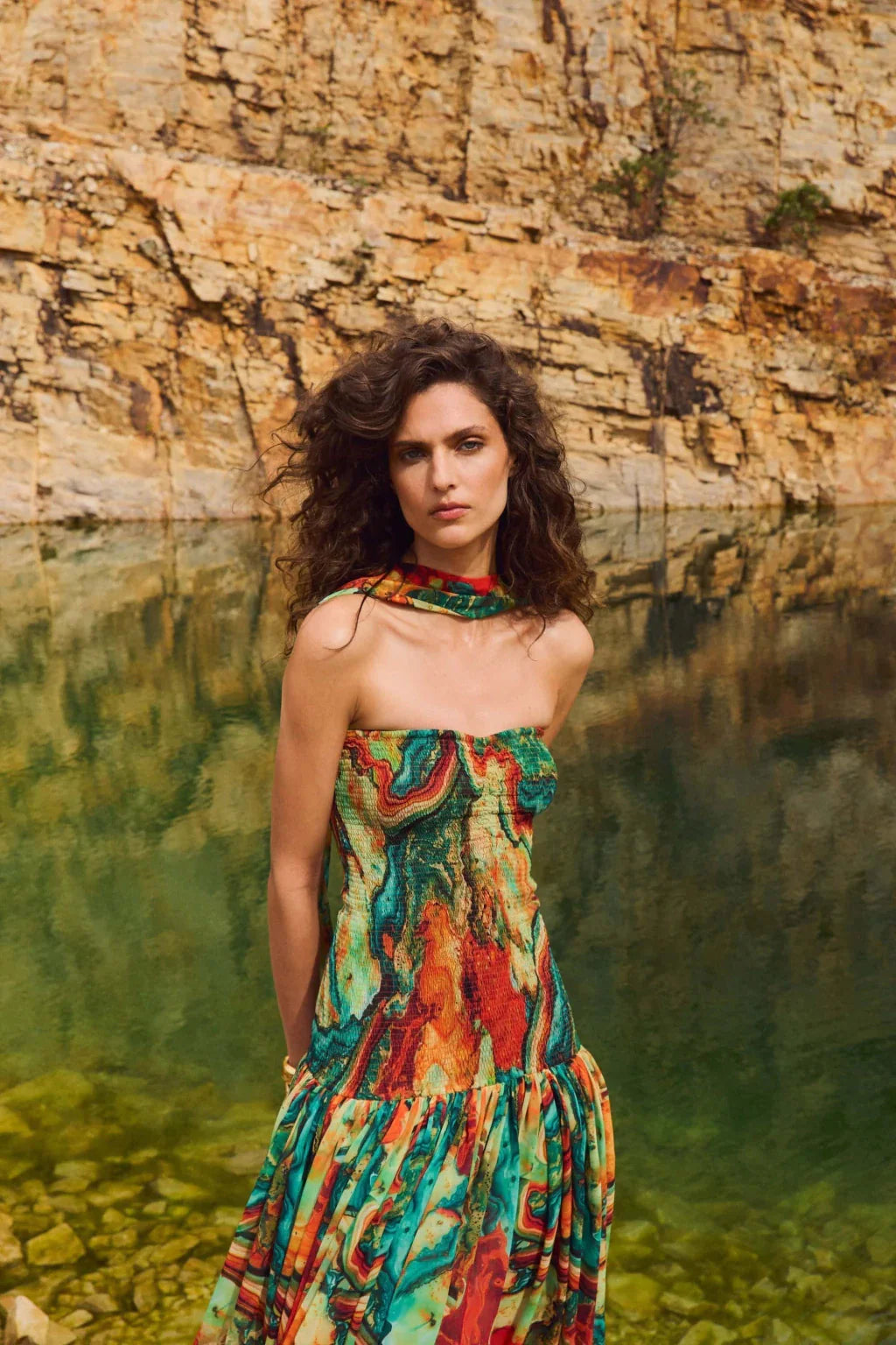 Portofino Minerale Maxi Dress – Vibrant, Flowy & Unforgettable