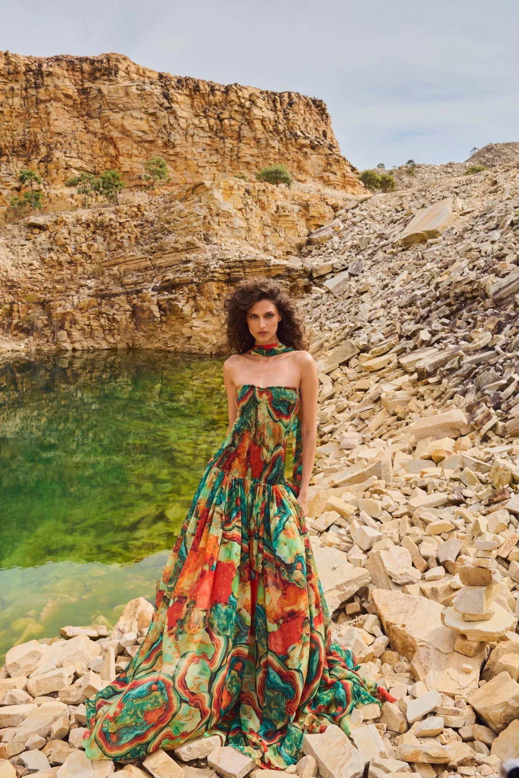 Portofino Minerale Maxi Dress – Vibrant, Flowy & Unforgettable
