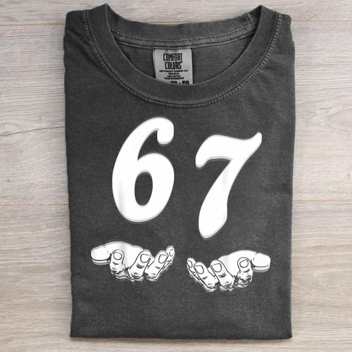 67 hand Funny Six Seven Meme Generation Alpha Shirt