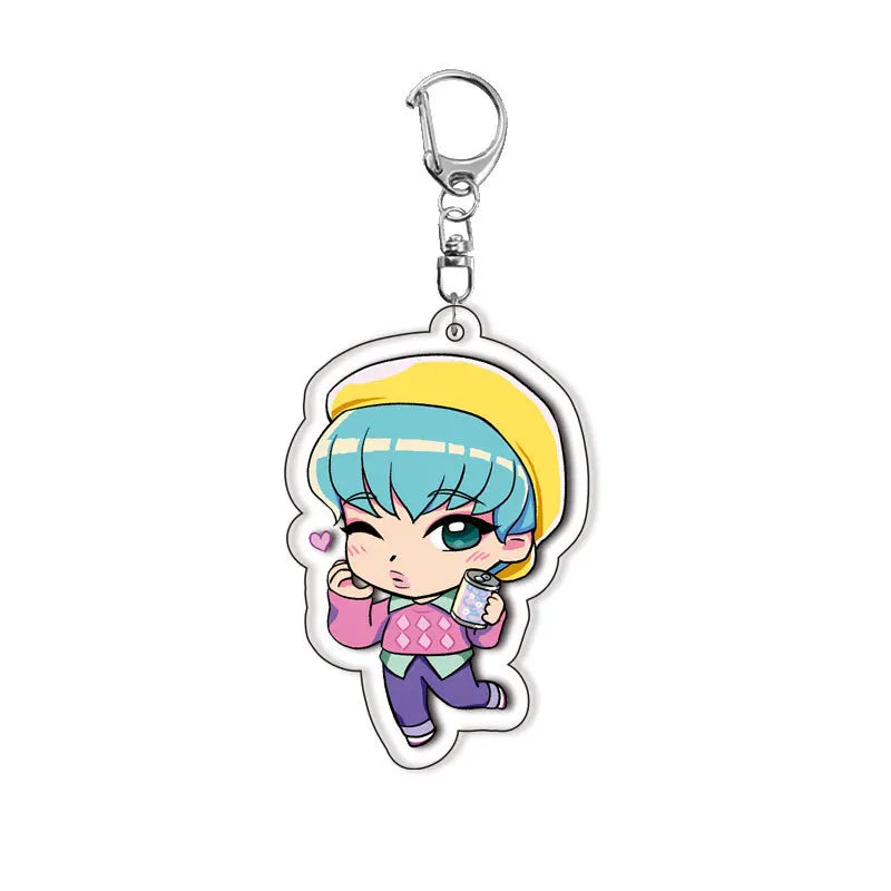 Kpop Demon Hunters Keychain Huntrix Saja Boys Keychains for Accessories Jewelry Rumi Zoey Jinu Mira Sold My Soul Keyrings Gifts