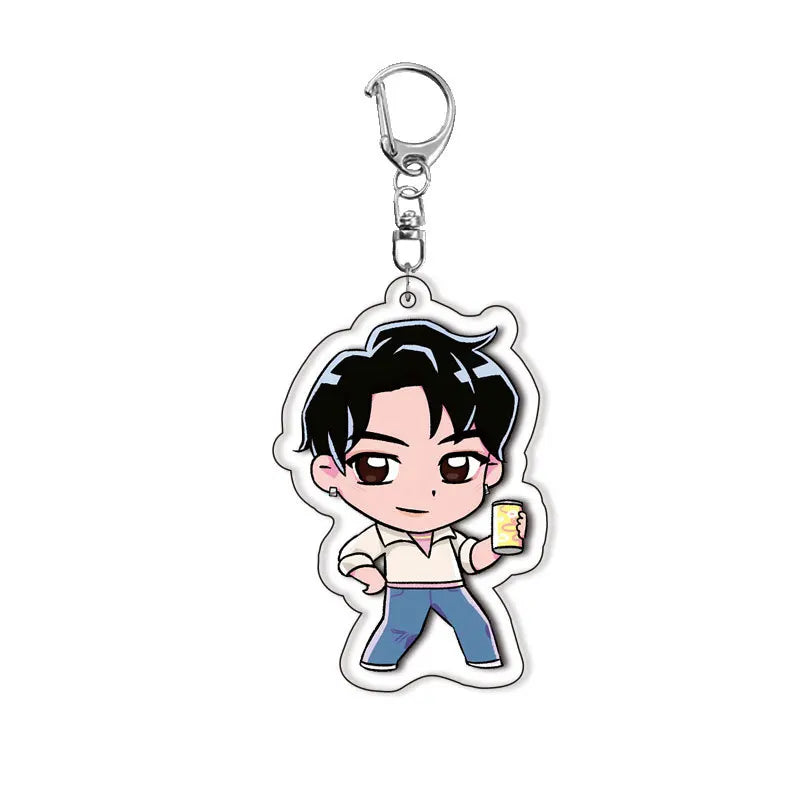 Kpop Demon Hunters Keychain Huntrix Saja Boys Keychains for Accessories Jewelry Rumi Zoey Jinu Mira Sold My Soul Keyrings Gifts