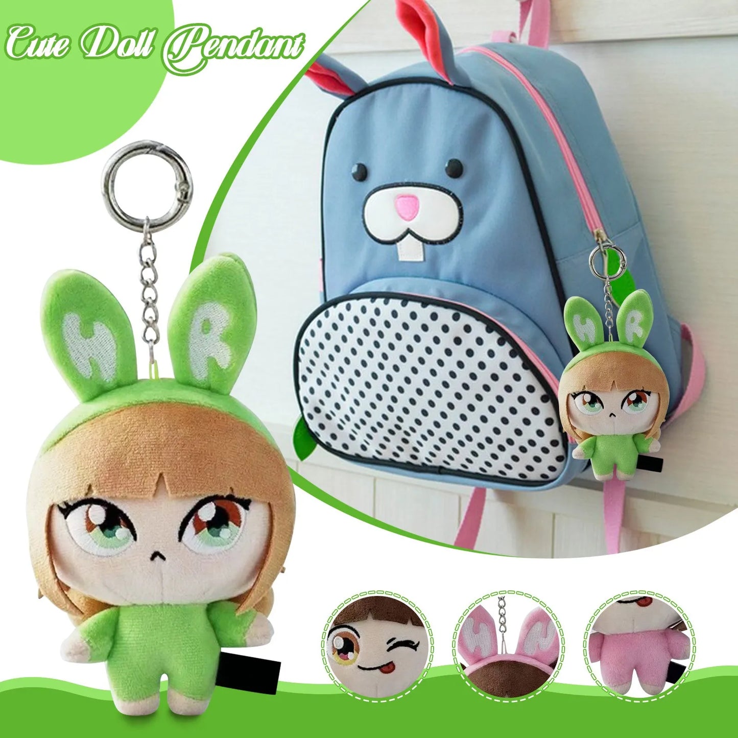Keychain Stuffed Doll Collecting Fun Delightful Cute Keychain Peripheral Doll Keychain Kpop Keychains, Key Chain, Key Chain Ring
