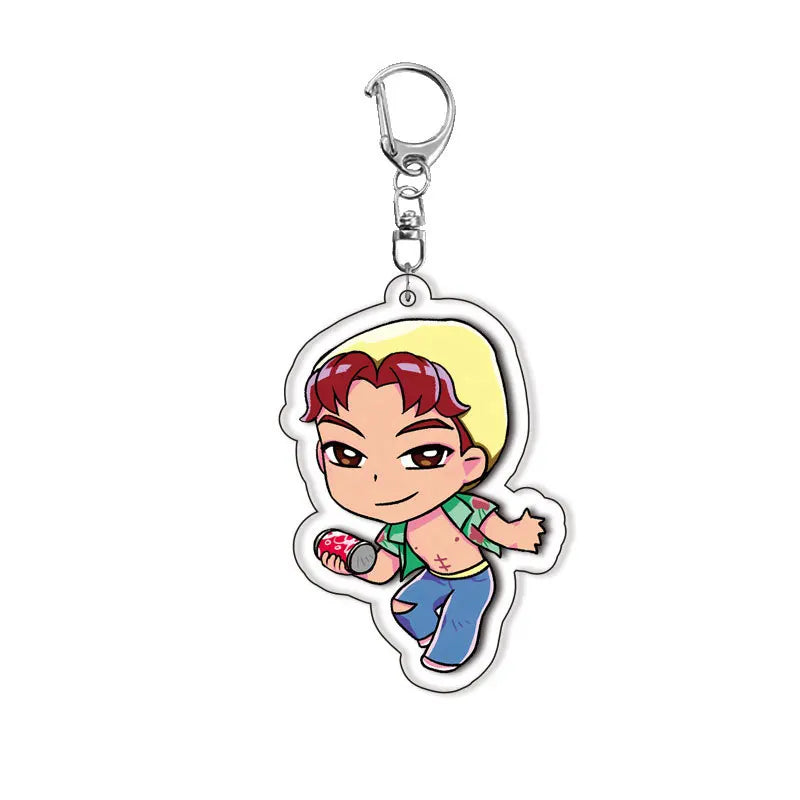 Kpop Demon Hunters Keychain Huntrix Saja Boys Keychains for Accessories Jewelry Rumi Zoey Jinu Mira Sold My Soul Keyrings Gifts