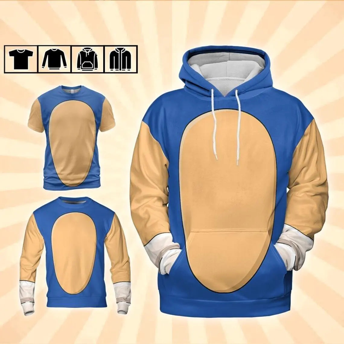 Costume Cosplay hedgehog Speedter Hoodie for Halloween