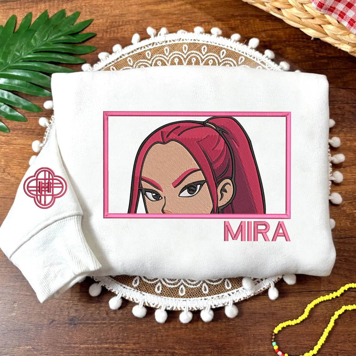 Kpop Character Embroidered Family Sweatshirt