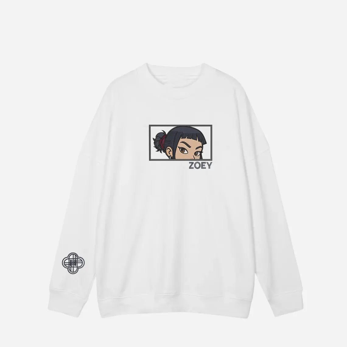 Kpop Character Embroidered Family Sweatshirt