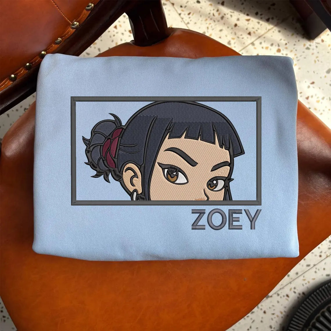 Kpop Character Embroidered Family Sweatshirt