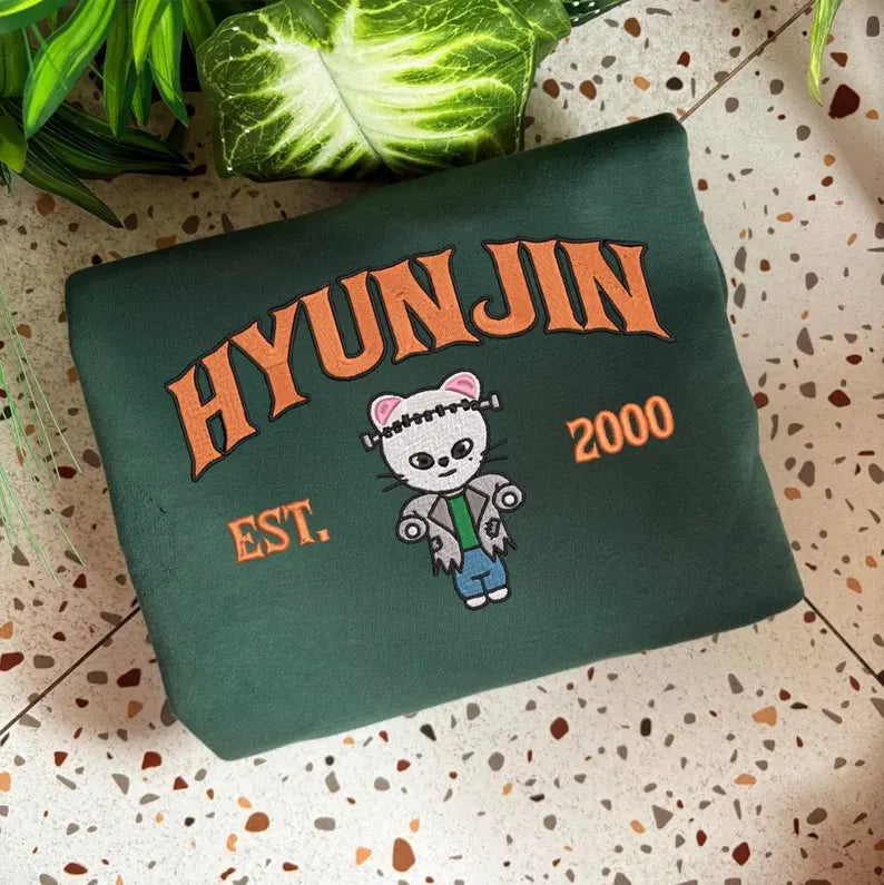 Embroidered Cute Skzoo Halloween Sweatshirt