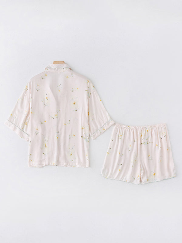 Lily Print Summer Pajama Set