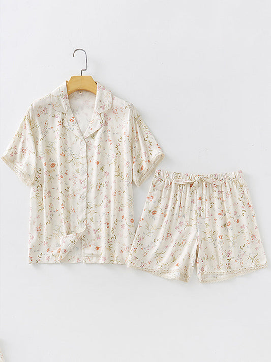 Summer Cute Print Cotton Pajama Set