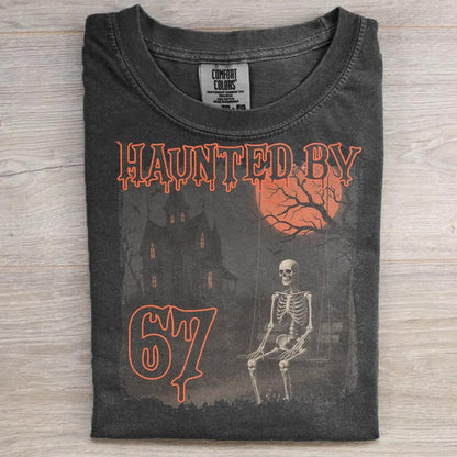 Funny Haunted 6 7 Halloween Skeleton Shirt