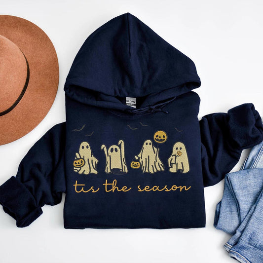 Spooky Season Halloween Embroidery Hoodie