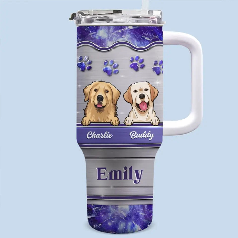 You Are Always My Best Fur Mom - Dog & Cat Personalized Custom 40 Oz Stainless Steel Tumbler With Handle - Gift For Pet Owners, Pet Lovers