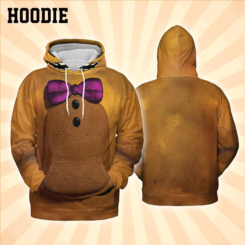 Costume Halloween Horror Five Night Fan Golden Bear Hoodie