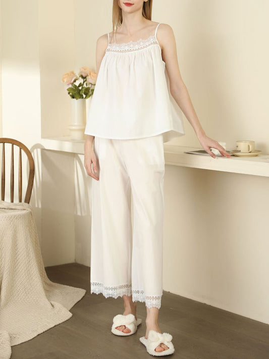 Cotton Lace Camisole Pajama Set