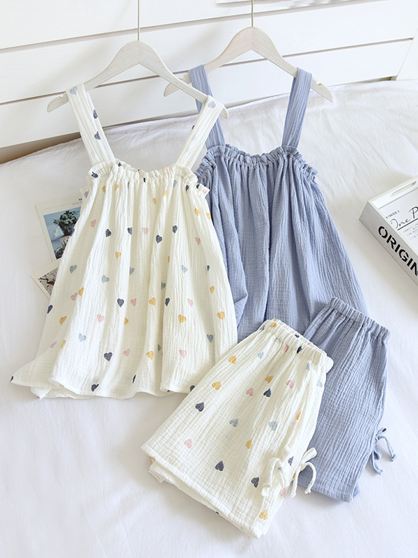 Printed Camisole Cotton Pajama Set