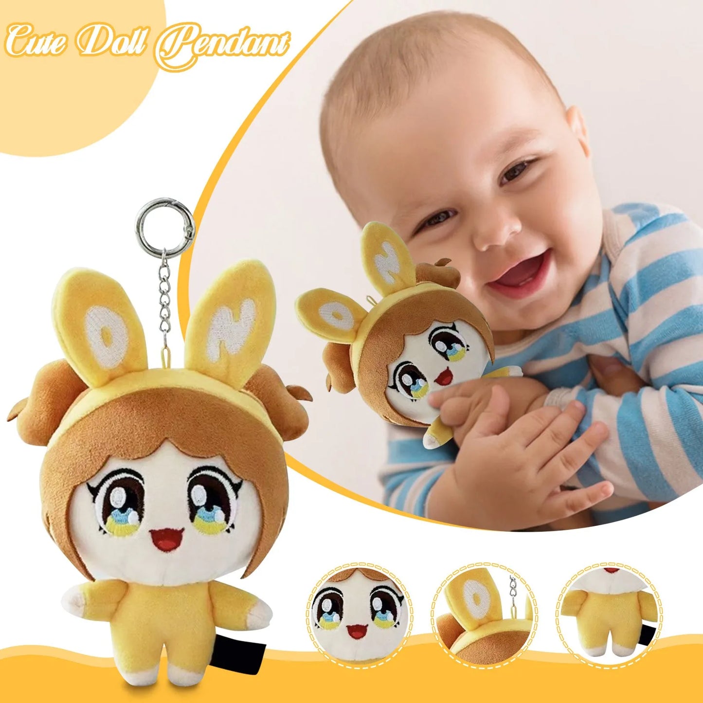 Keychain Stuffed Doll Collecting Fun Delightful Cute Keychain Peripheral Doll Keychain Kpop Keychains, Key Chain, Key Chain Ring
