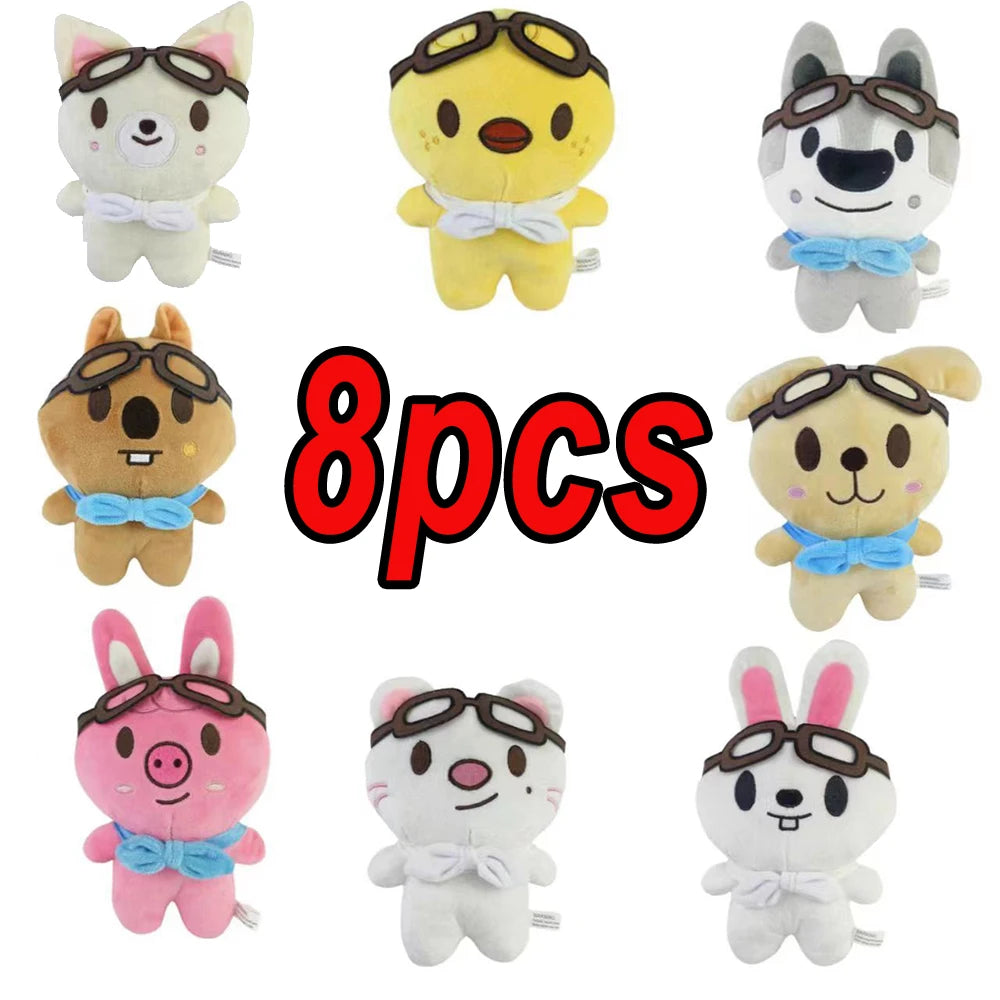 180style 10/20cm Skzoo Plush Toy Kawaii Skzoo Stray Wolf Plush Cartoon Stuffed Animal Doll Kawaii Companion Toys Children Gift