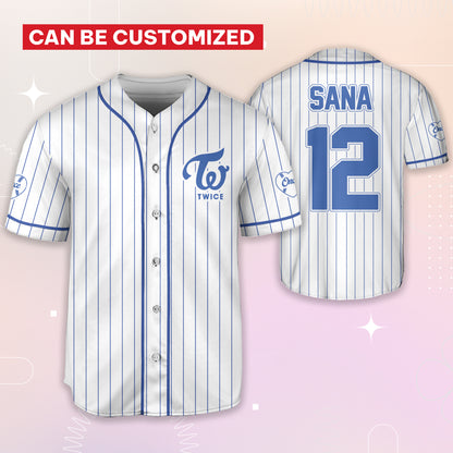 Twice Cheapmoment Concert This Is For Tour Jersey striped Baseball