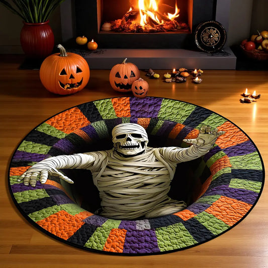 3D Effect Printed Halloween Witch Rug Spooky