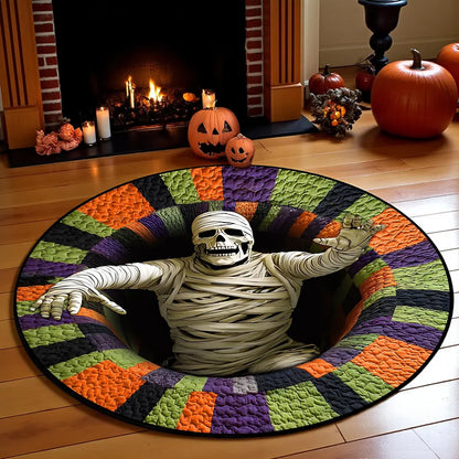 3D Effect Printed Halloween Witch Rug Spooky