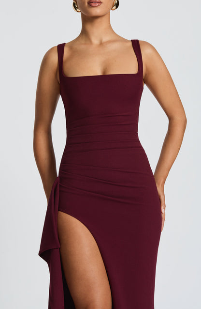 Katana Maxi Dress - Cherry Lacquer