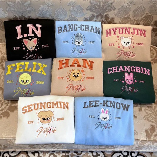 Embroidered Stray Kids Inspired Kpop Hoodie